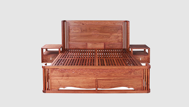 钦州中式卧室装修怎么能少得了中式实木大床呢